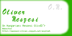 oliver meszesi business card